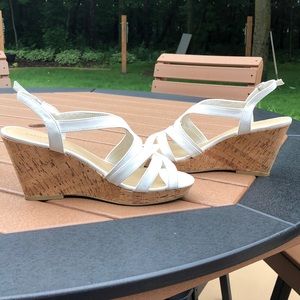 White Wedge Sandals
